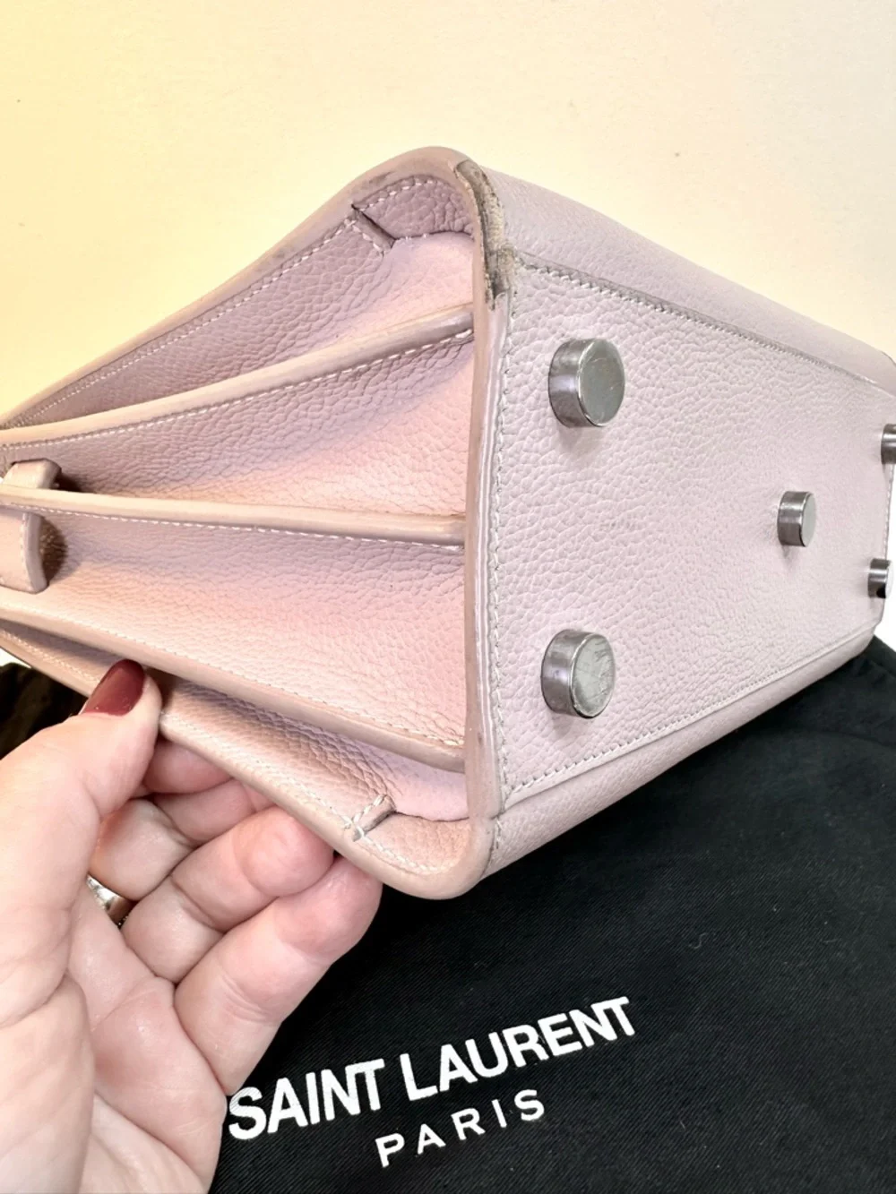 Saint Laurent Sac de Jour Baby Bag Rose Pink removable crossbody strap COA - Picture 8 of 13